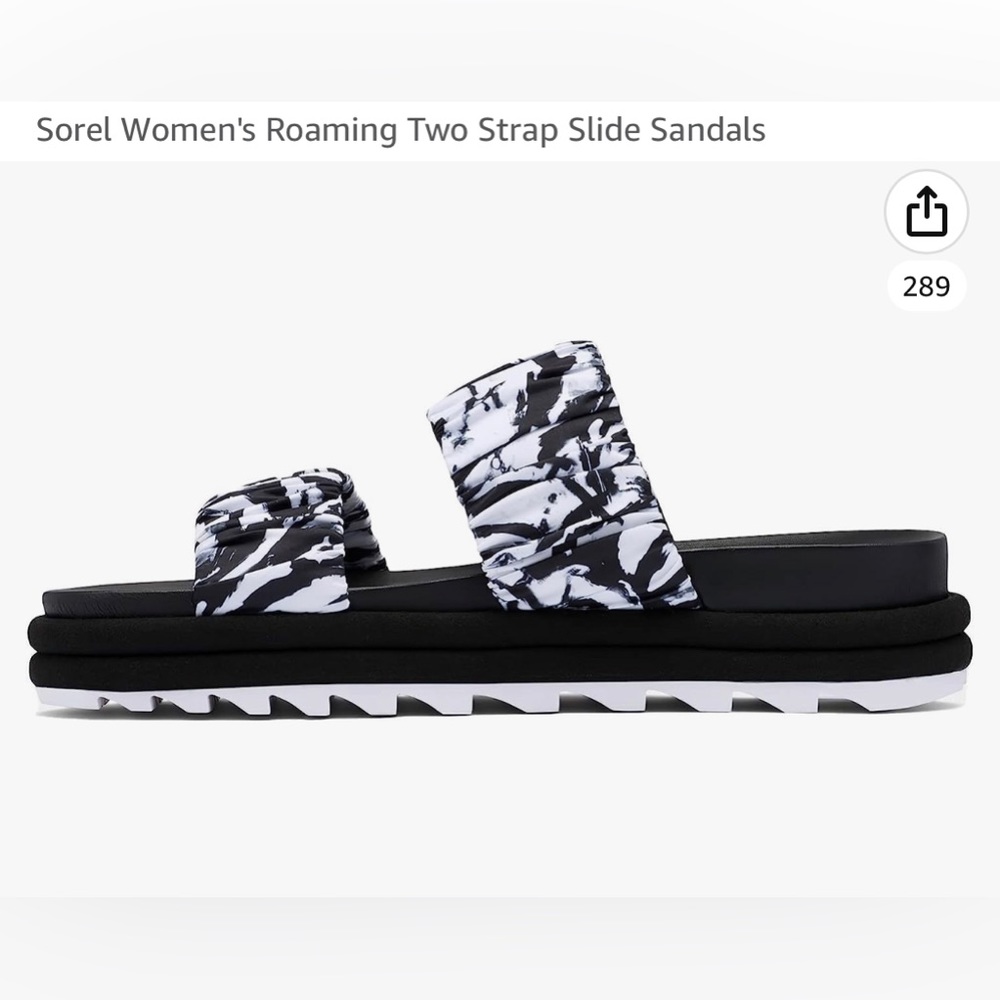 Sorel Roaming Two Strap Slide Sandals Size 7.5 - image 1